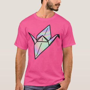 holografische kraan origami t-shirt