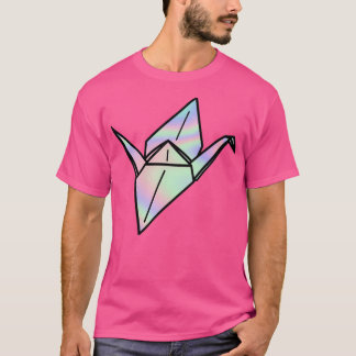 holografische kraan origami t-shirt