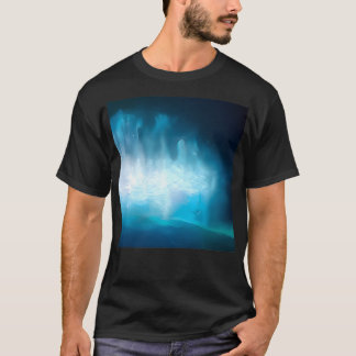 holografische kunst gemaakt van nevelstijl van een t-shirt