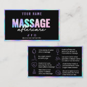 Holografische Lash Lift en Tint Aftercare Kaart Visitekaartje (Voorkant / Achterkant)