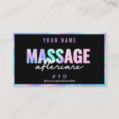 Holografische Lash Lift en Tint Aftercare Kaart Visitekaartje (Voorkant)