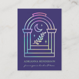 Holografische maan en Herb Mystical Boho Doorway Visitekaartje
