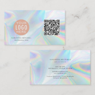 Holografische merklogo QR-code aangepast Visitekaartje