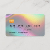 Holografische Metallic-creditcardstijl Visitekaartje (Voorkant)