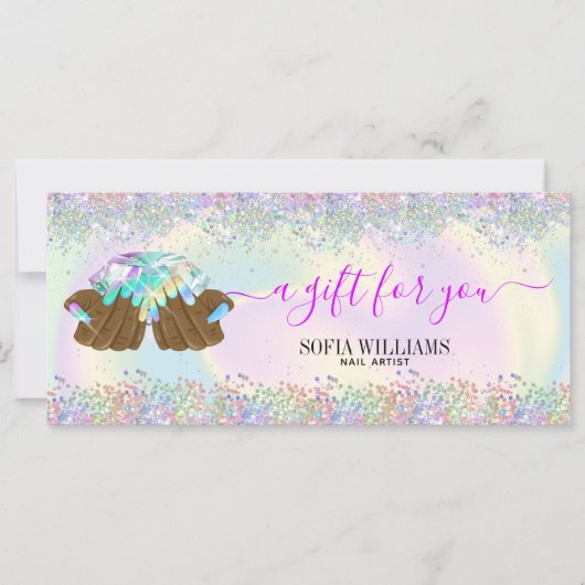 holografische nagellak slachterij hand nagels tech (Voorkant)