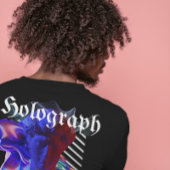 Holografische neon art Griekse streetwear T-shirt