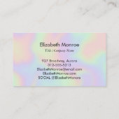 Holografische Opal Edelsteen Visitekaartje (Achterkant)