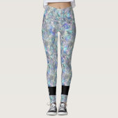 Holografische Opal Stone achtergrond Leggings (Voorkant)
