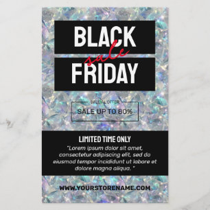 Holografische Opal Stone Achtergrond Sale Flyer