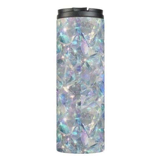 Holografische Opal Stone achtergrond Thermosbeker (Achterkant)