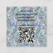 Holografische Opal Stone achtergrond Vierkante Visitekaartje (Achterkant)