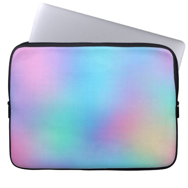 Holografische Pasteldroom Laptop Sleeve (Voorkant)