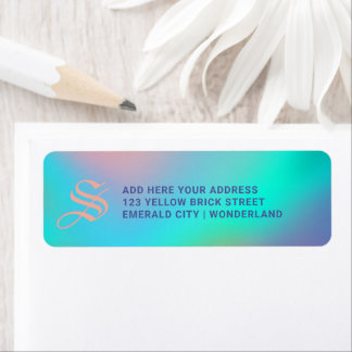 Holografische Pastels | Monogram Retouradres Etiket