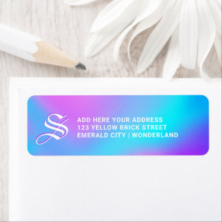 Holografische Pastels | Monogram Retouradres Etiket