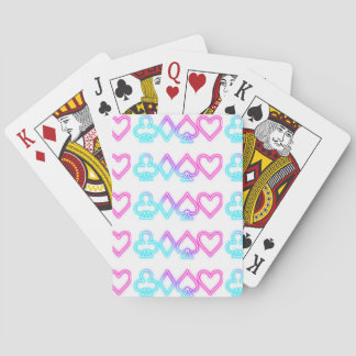 Holografische patroonstijl. pokerkaarten