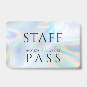 Holografische personeelskaart all-access pas Naam Badge