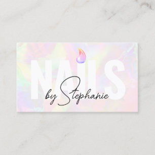 Holografische Poolse Nail Artist QR Code Roze Scho Contactkaartje