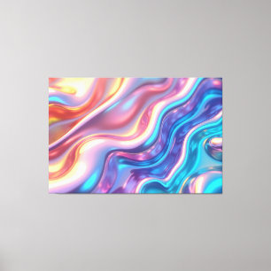Holografische Puls – 60"x40" Vloeibaar Licht Canvas Afdruk