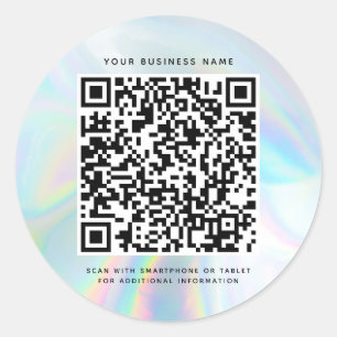 Holografische QR-code Business Custom Ronde Sticker