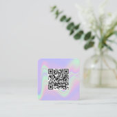 Holografische QR Code Zakelijk Logo Visitekaartje (Staand voorkant)