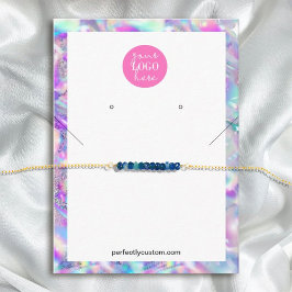 Holografische Rainbow Eenhoorn Ketting Oorbellen Visitekaartje