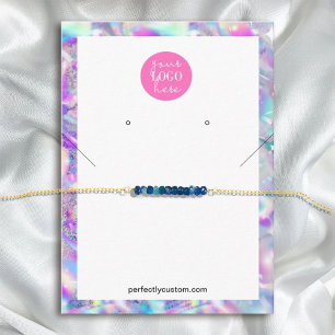 Holografische Rainbow Eenhoorn Ketting Oorbellen Visitekaartje