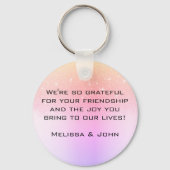 Holografische Rainbow Luxe Ombre Glitter Regen Mod Sleutelhanger (Achterkant)