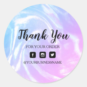 Holografische regenboog Elegantie en harmonie Ronde Sticker