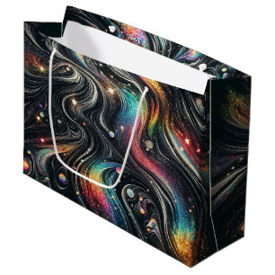 Holografische Regenboog Glitter 70s Galactisch Cre Groot Cadeauzakje