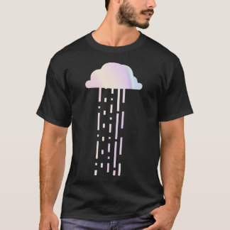 Holografische regenboogminimalistisch radiofasisch t-shirt