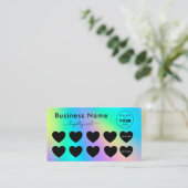 Holografische regenboogunicorn Cute Discount voege Klantenkaartje (Staand voorkant)