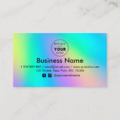 Holografische regenboogunicorn Cute Discount voege Klantenkaartje (Achterkant)