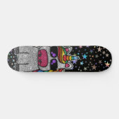 Holografische regenboogUnicorn Sparkly Stars Magis Skateboard (Horizontaal)