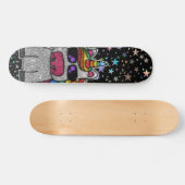 Holografische regenboogUnicorn Sparkly Stars Magis Skateboard (Horizontaal)