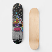 Holografische regenboogUnicorn Sparkly Stars Magis Skateboard (Voorkant)