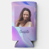 Holografische roze paarse foto naam (Voorkant)