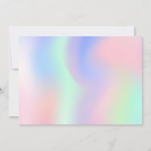 Holografische roze paarse foto Verjaardag Save The Date (Achterkant)