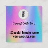 Holografische Scratch-Off Korting Kaarten Vierkante Visitekaartje (Voorkant)