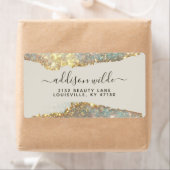 Holografische Signature Script Modern Glam Shippin Etiket (Insitu)
