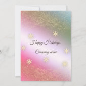 Holografische sneeuwvlokken in het bedrijfsleven kaart (Achterkant)