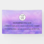 Holografische Sparkle Opal Iridescent business tek Spandoek (Horizontaal)