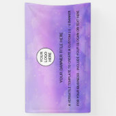 Holografische Sparkle Opal Iridescent business tek Spandoek (Verticaal)