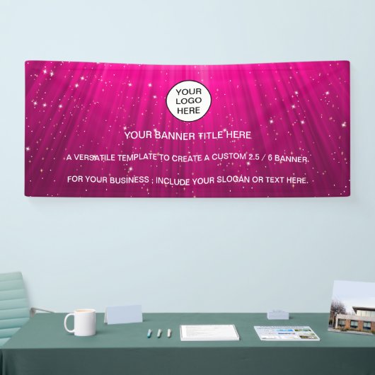 Holografische Sparkle Opal Iridescent business tek Spandoek (Beurs)