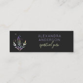 Holografische Spirituele Crystal Mystic Black QR-c Mini Visitekaartje (Voorkant)