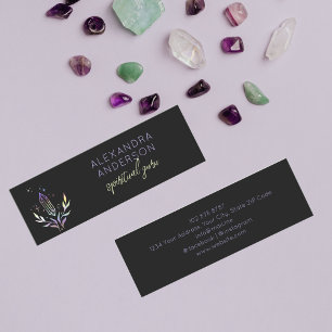 Holografische Spirituele kristallen Mystic Black Mini Visitekaartje