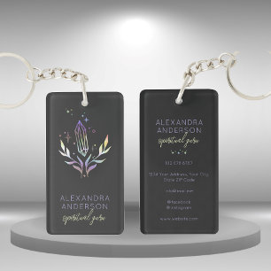 Holografische Spirituele kristallen Mystic Black Sleutelhanger