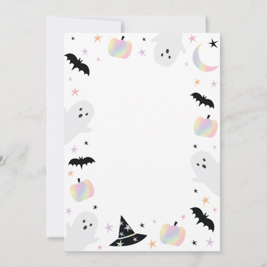 Holografische Spooky Viering Halloween Verjaardag Kaart (Achterkant)