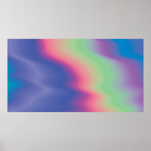 Holografische textuur met kleurrijke vlekken. Psyc Poster