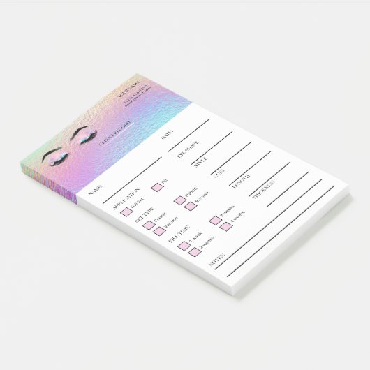 Holografische Wimper Client Post-it® Notities Notes (Schuin)