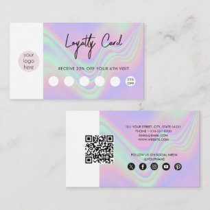 Holografische Zakelijke Logo QR Code Loyaliteit Visitekaartje